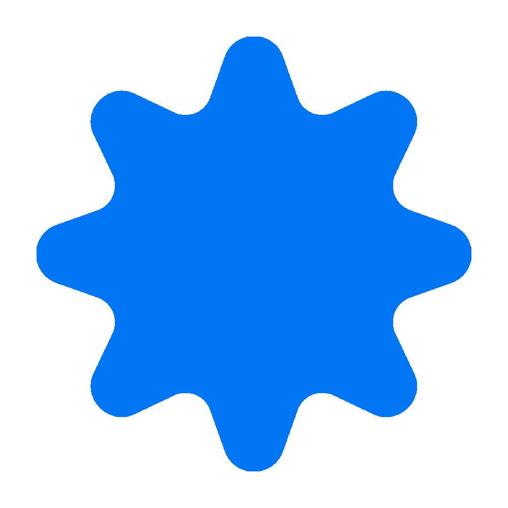 Animated Daeli sun submark in blue colour.